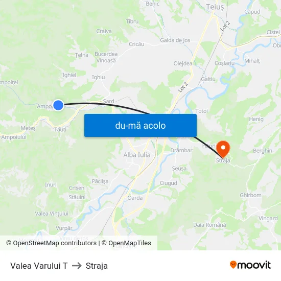 Harta de Valea Varului T către Straja