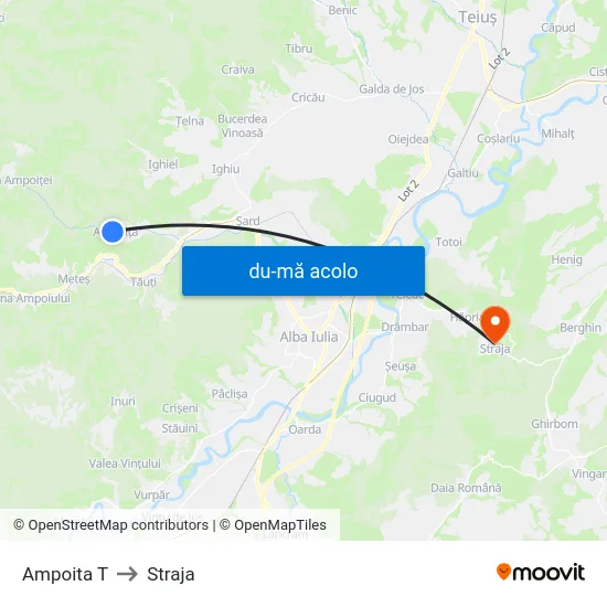 Harta de Ampoita T către Straja