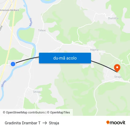 Harta de Gradinita Drambar T către Straja