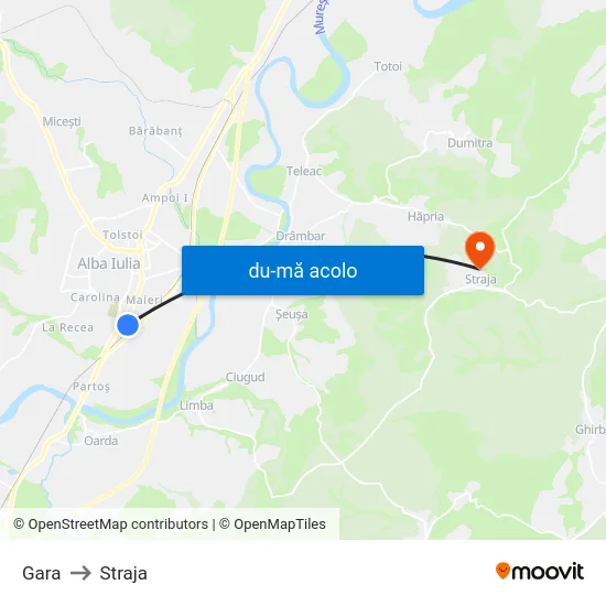 Harta de Gara către Straja