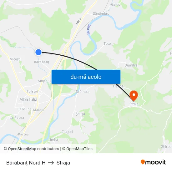 Harta de Bărăbanț Nord H către Straja