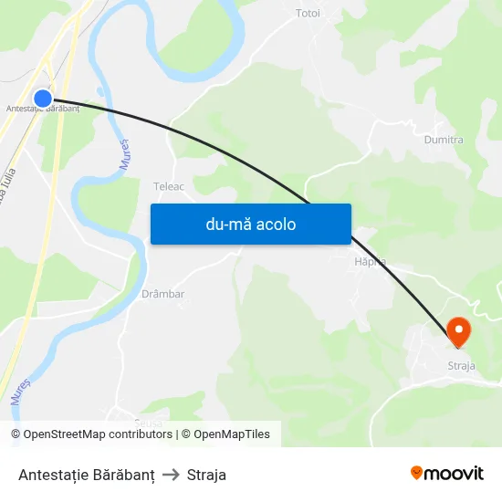 Harta de Antestație Bărăbanț către Straja