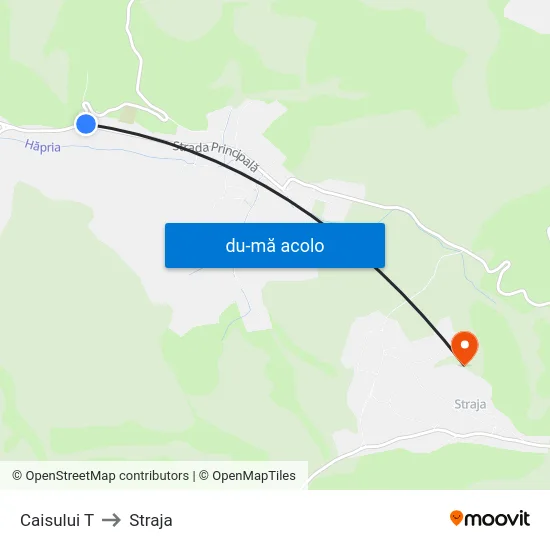 Harta de Caisului T către Straja