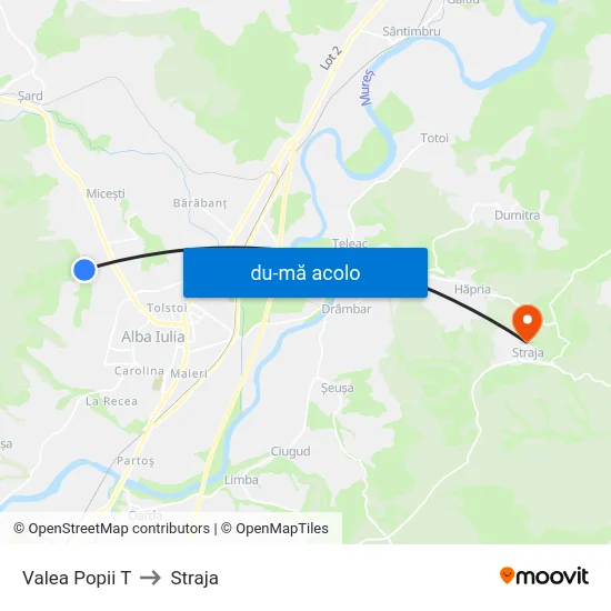 Harta de Valea Popii T către Straja