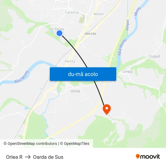 Harta de Orlea R către Oarda de Sus