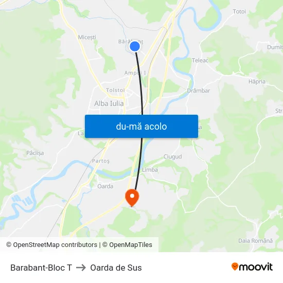 Harta de Barabant-Bloc T către Oarda de Sus