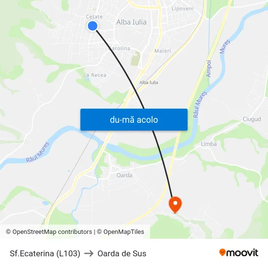 Harta de Sf.Ecaterina (L103) către Oarda de Sus