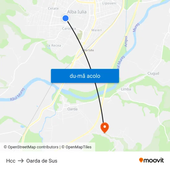 Harta de H.C.C către Oarda de Sus
