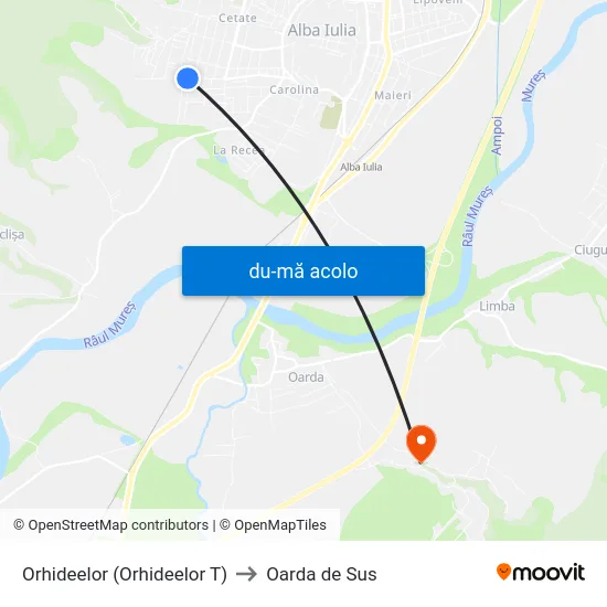 Harta de Orhideelor (Orhideelor T) către Oarda de Sus