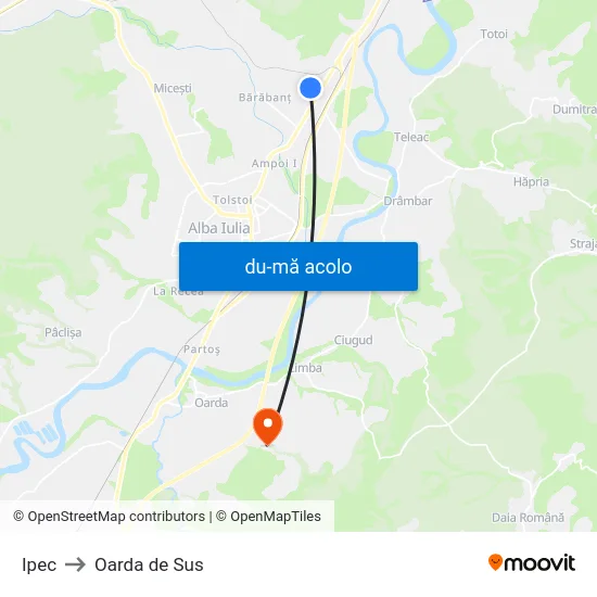 Harta de Ipec către Oarda de Sus