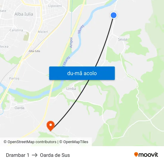 Harta de Drambar 1 către Oarda de Sus