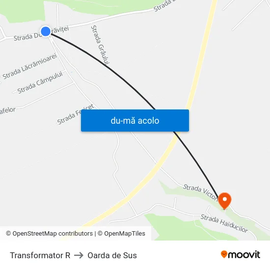 Harta de Transformator R către Oarda de Sus