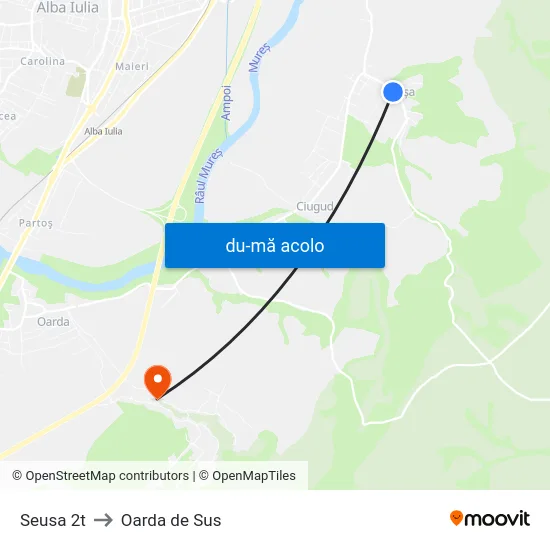 Harta de Seusa 2t către Oarda de Sus