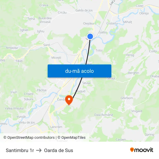 Harta de Santimbru 1r către Oarda de Sus