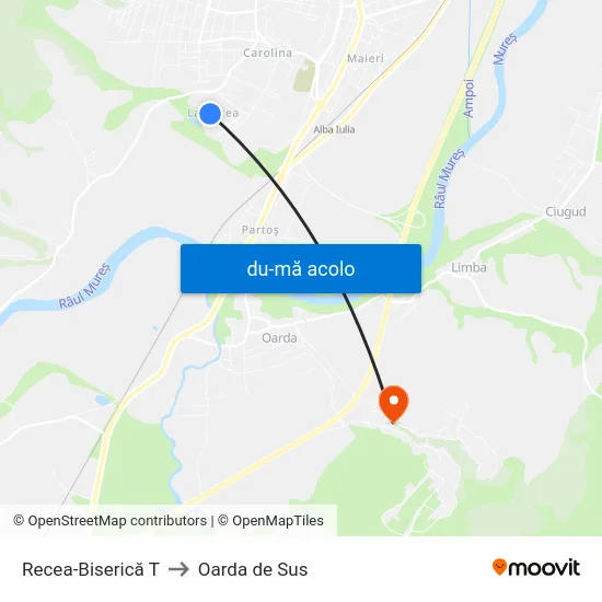 Harta de Recea-Biserică T către Oarda de Sus