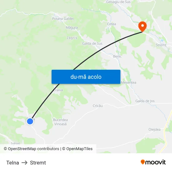 Harta de Telna către Stremt