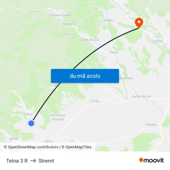 Harta de Telna 3 R către Stremt