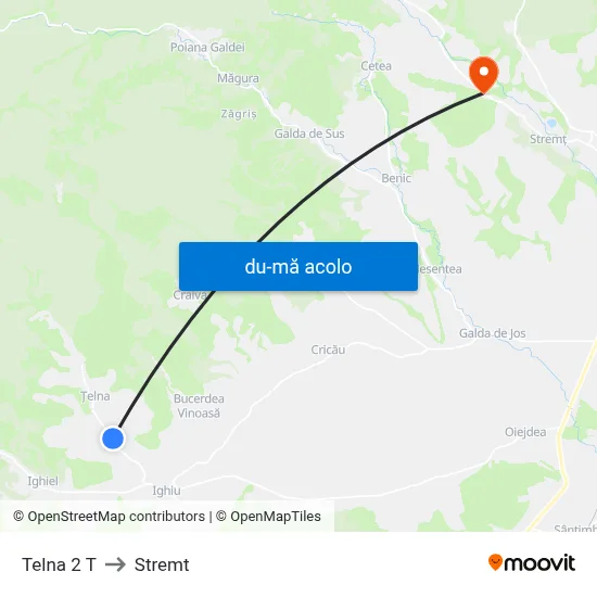 Harta de Telna 2 T către Stremt