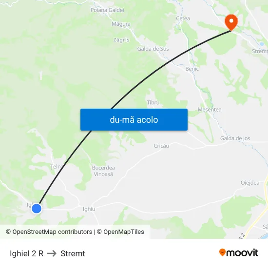 Harta de Ighiel 2 R către Stremt
