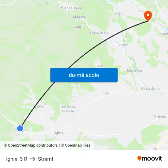 Harta de Ighiel 3 R către Stremt
