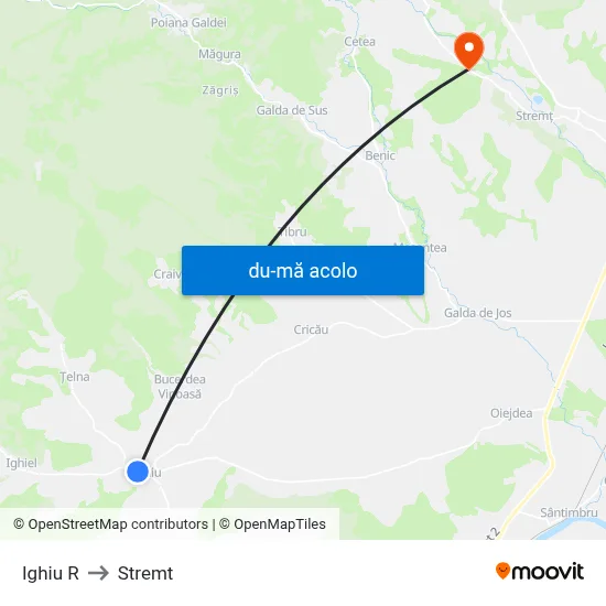 Harta de Ighiu R către Stremt