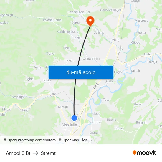 Harta de Ampoi 3 Bt către Stremt