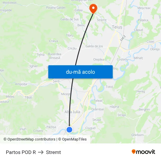 Harta de Partos POD R către Stremt