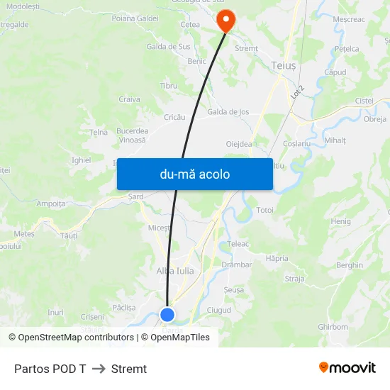 Harta de Partos POD T către Stremt
