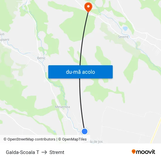 Harta de Galda-Scoala T către Stremt