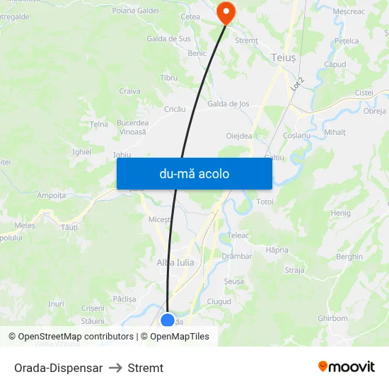 Harta de Orada-Dispensar către Stremt