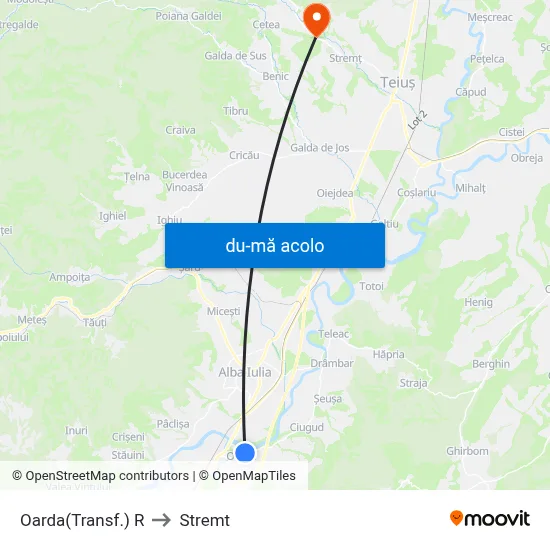 Harta de Oarda(Transf.) R către Stremt