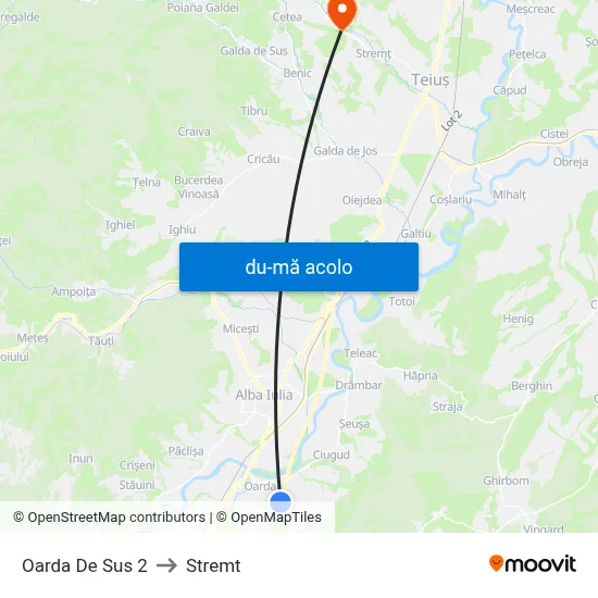 Harta de Oarda De Sus 2 către Stremt