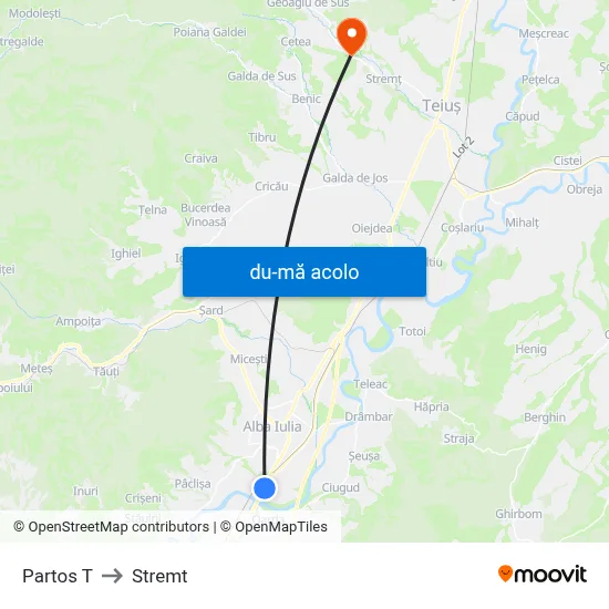 Harta de Partos T către Stremt