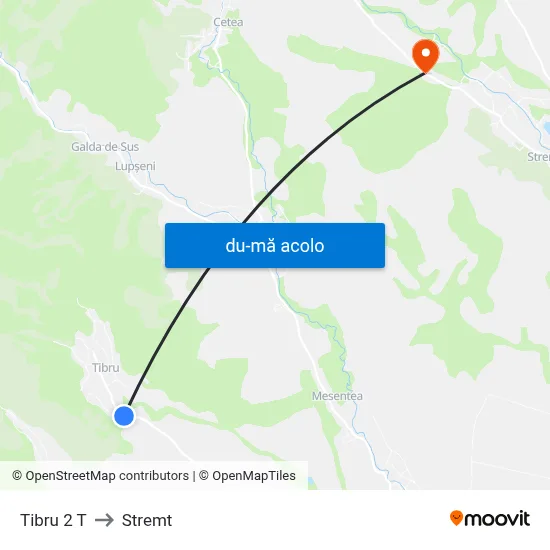 Harta de Tibru 2 T către Stremt