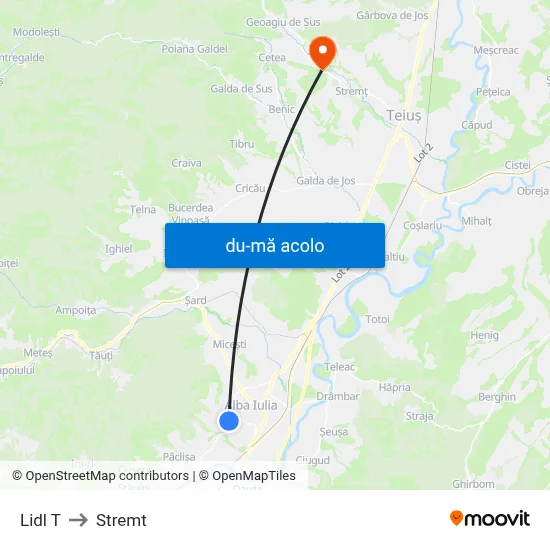 Harta de Lidl T către Stremt