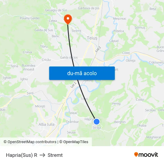 Harta de Hapria(Sus) R către Stremt