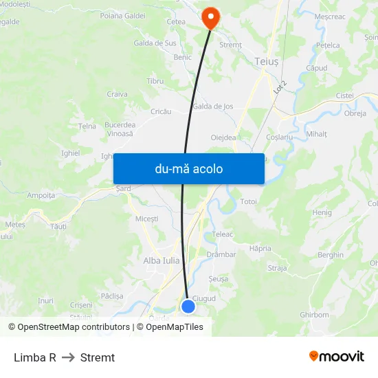 Harta de Limba R către Stremt