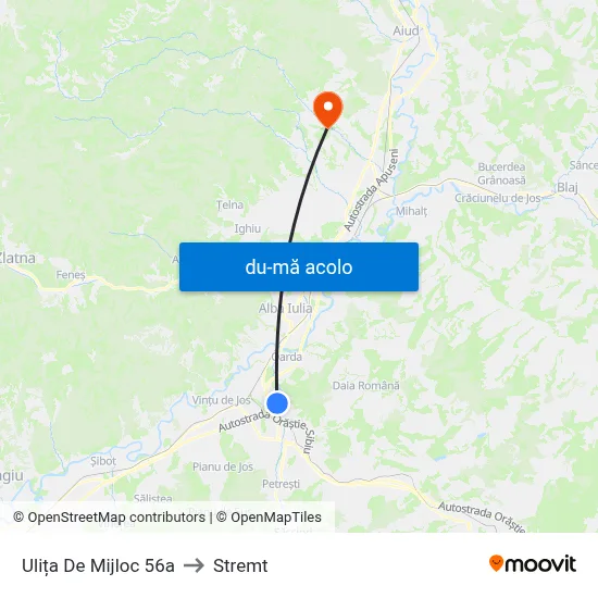 Harta de Ulița De Mijloc 56a către Stremt