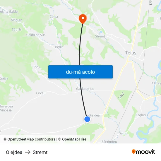 Harta de Oiejdea către Stremt