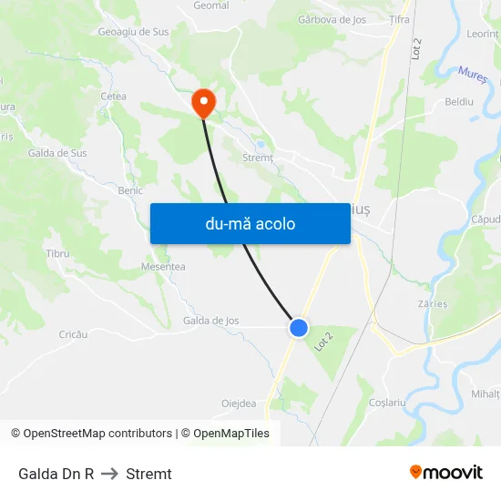 Harta de Galda Dn R către Stremt