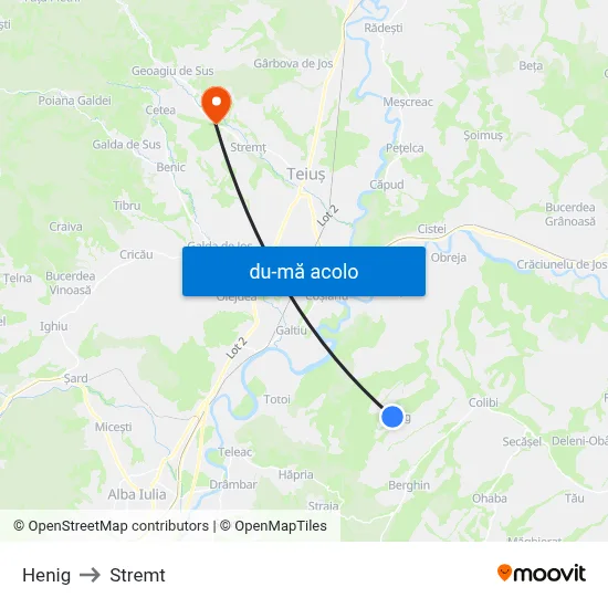 Harta de Henig către Stremt