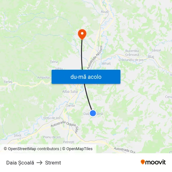 Harta de Daia Școală către Stremt