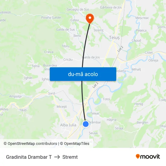 Harta de Gradinita Drambar T către Stremt