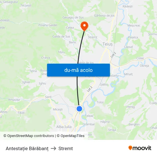 Harta de Antestație Bărăbanț către Stremt