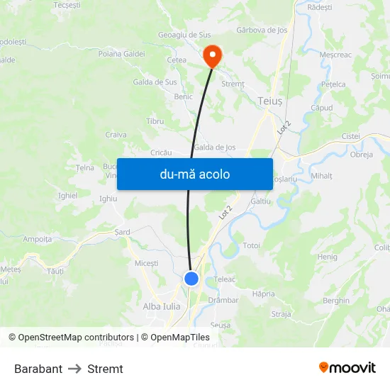 Harta de Barabant către Stremt