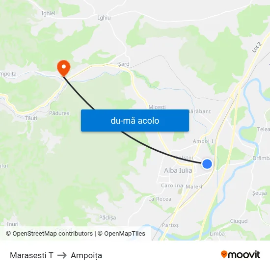 Harta de Marasesti T către Ampoița