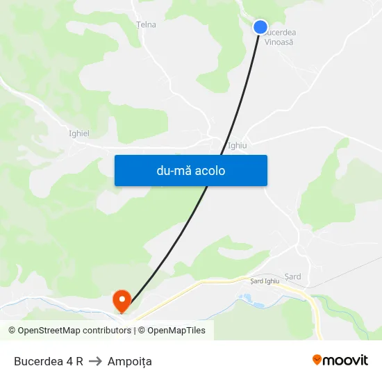 Harta de Bucerdea 4 R către Ampoița
