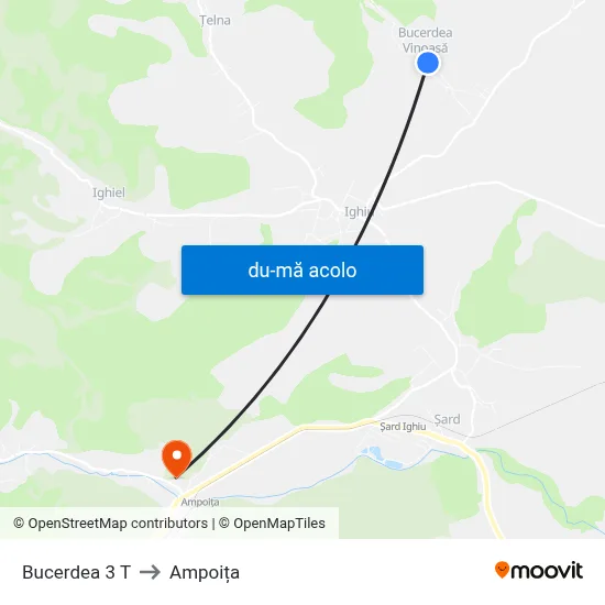 Harta de Bucerdea 3 T către Ampoița