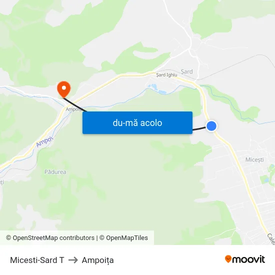 Harta de Micesti-Sard T către Ampoița