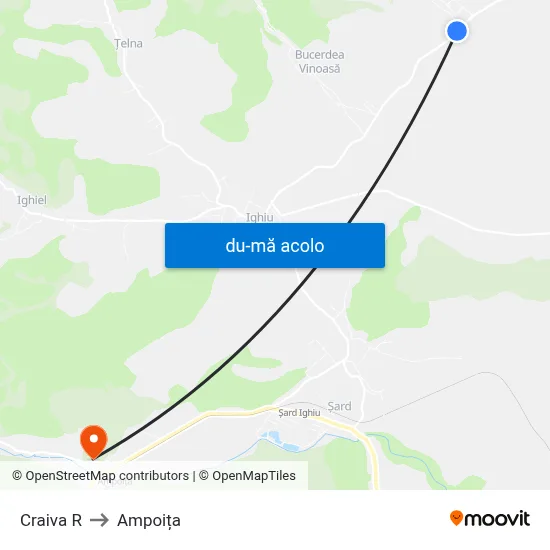 Harta de Craiva R către Ampoița